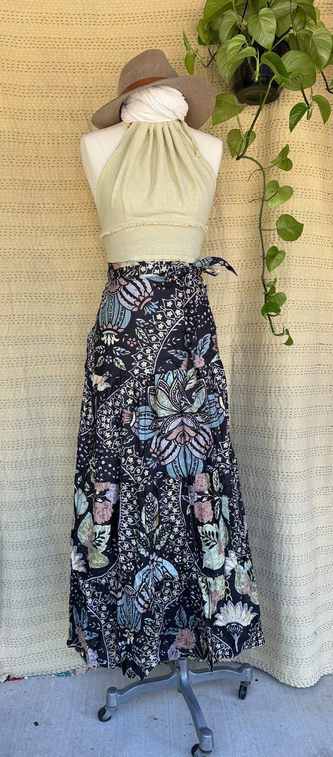 Gypsy Cotton Wrap Skirt