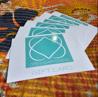 Open Hearts Mend Gift Cards - Ethically sourced, handmade clothing gift cards supporting local artisans, perfect for any occasion. Available in various denominations