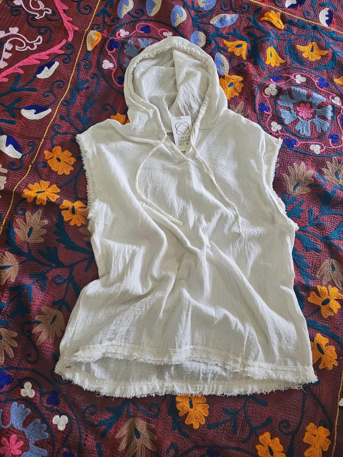 Men’s sleeveless hoodie - openheartsmend -  - - #tag1# - #tag2# - #tag3#